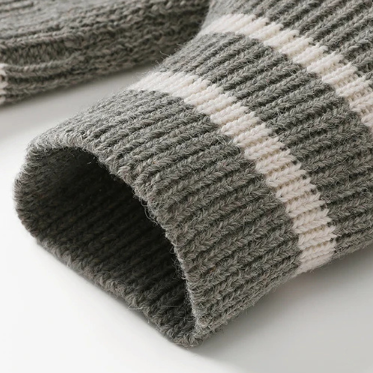 Men's cardigan with button front and V-neck design, featuring a soft knit texture, available in grey, cream, charcoal, and rust brown for a 8