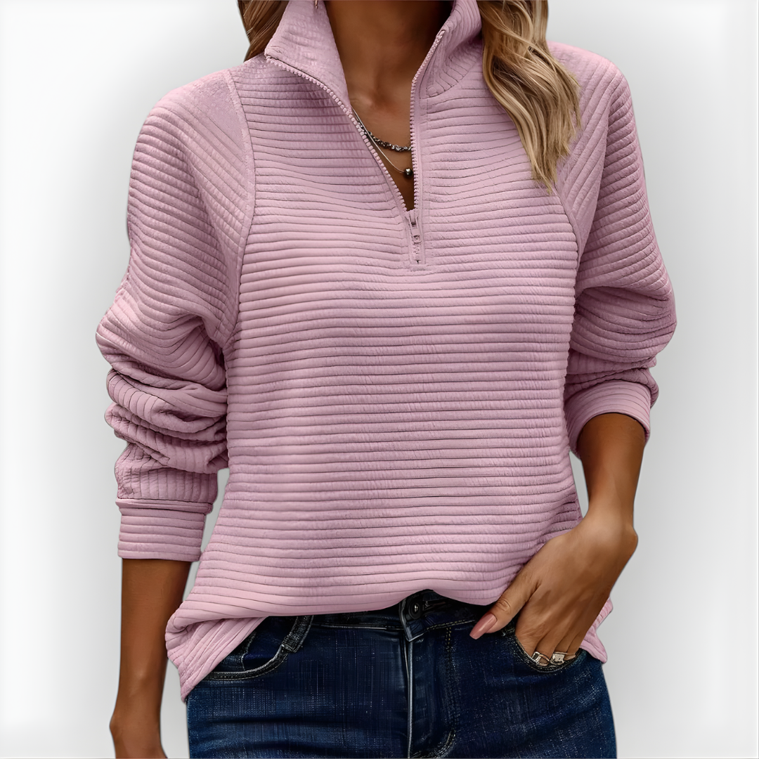 Men's half zip sweatshirt made from soft, breathable fabric; lightweight autumn pullover ideal for casual wear and layering. 0