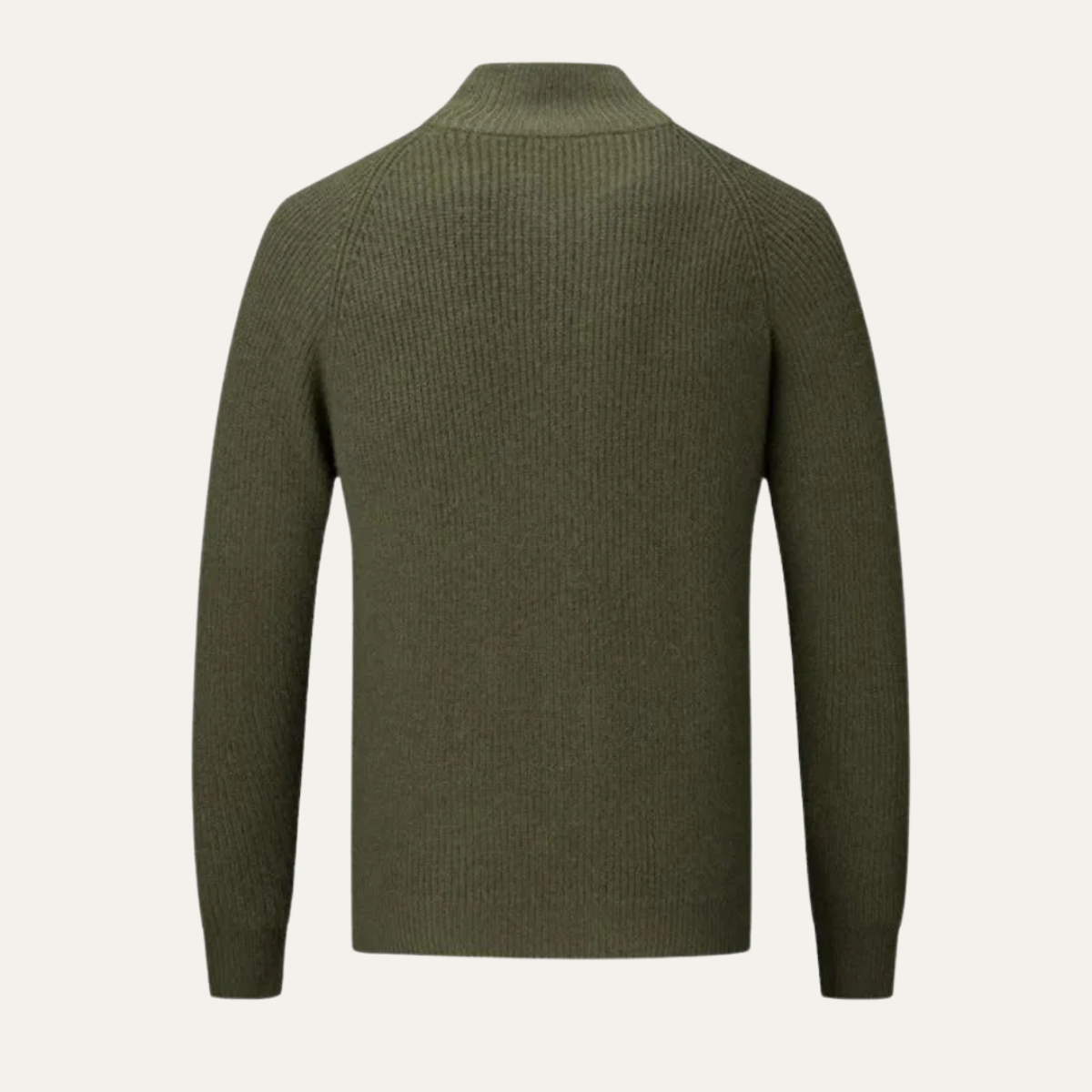 Men's zip-up cardigan featuring a mock neck design, crafted from soft stretch knit fabric, available in black and grey colors. 1
