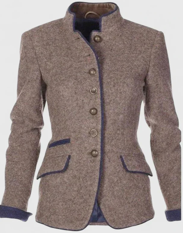 Women's black cardigan with button closure, designed for office wear, showcasing an elegant formal style suitable for professional settings. 2
