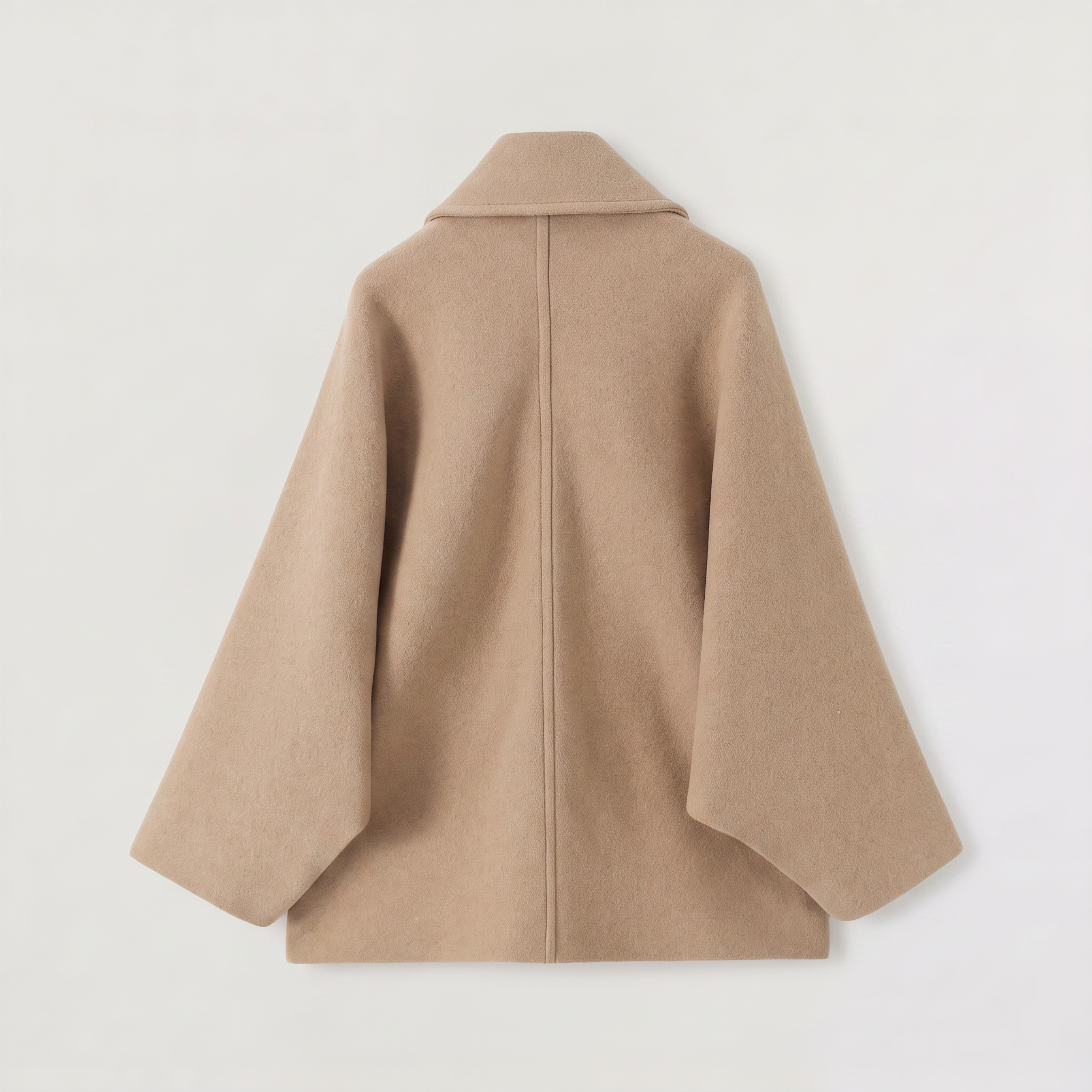 Women’s oversized wool blend coat featuring front button fastening, perfect for winter fashion and warmth. 7