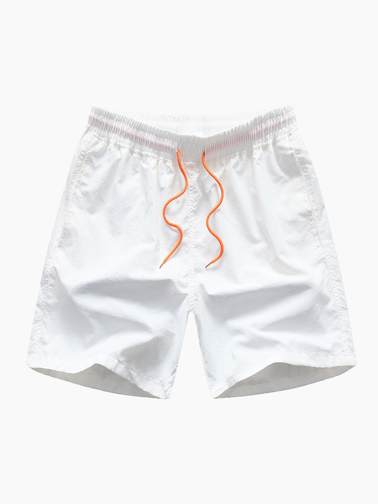 Beachwear Set with Palm Tree Flamingo Print – Lightweight Polyester Shirt and Nylon Swim Shorts 7