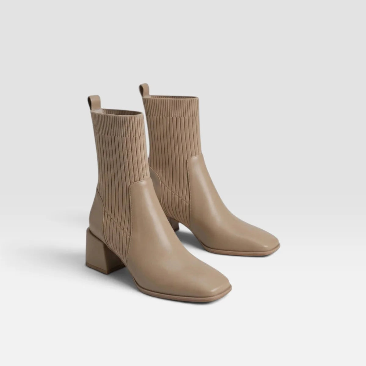 Black Chelsea ankle boots for women featuring a stylish square toe and block heel, designed for easy pull-on wear, perfect for both casual and formal outfits. 5