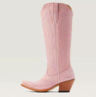 Blush Western boot featuring a sculpted heart design and stylish metal accents, perfect for adding a unique touch to any outfit. 0