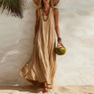 Boho maxi dress with U-neck and sleeveless design, featuring a flowy lightweight silhouette perfect for women’s casual summer outings. 6