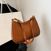 Shoulder Bag with Adjustable Strap – Minimalist Vegan Leather Curved Design – Compact Everyday Purse