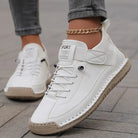 Comfort Support Sneakers with Breathable Leather and Shock Absorption – Easy On/Off Design 0