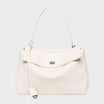 Cowhide leather shoulder bag featuring a magnetic flap closure and an adjustable strap, perfect for everyday use and versatile styling. 8