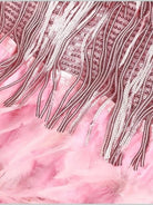 Elegant feathered mini dress featuring a chic silhouette, perfect for stylish parties and special occasions. 1