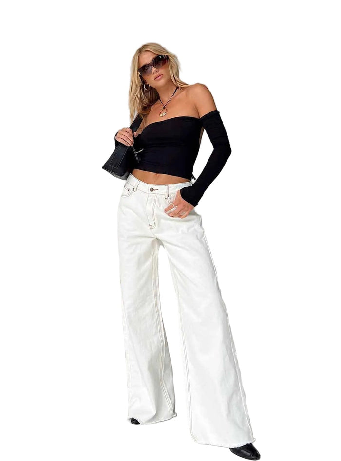 Flared Women’s Jeans with Belt Loops