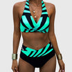High waisted bikini set featuring tummy control, adjustable straps, and push-up swimwear design for women, perfect for stylish beach outings and flattering body support 1