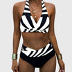 High waisted bikini set featuring tummy control, adjustable straps, and push-up swimwear design for women, perfect for stylish beach outings and flattering body support 2