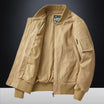 Men's black bomber jacket featuring a zip front closure and baseball collar, designed for a relaxed fit, perfect for casual wear. 1
