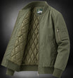 Men's black bomber jacket featuring a zip front closure and baseball collar, designed for a relaxed fit, perfect for casual wear. 4
