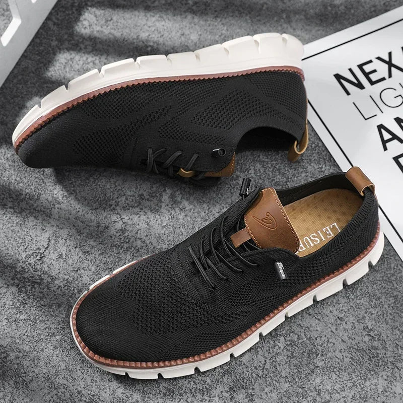 Men's breathable shoes featuring an ergonomic fit, crafted from classic Italian faux leather, perfect for timeless everyday style. 6