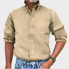 Men's Button-Down Dress Shirt with Comfortable Fit – Classic Style for Office and Casual Wear 1