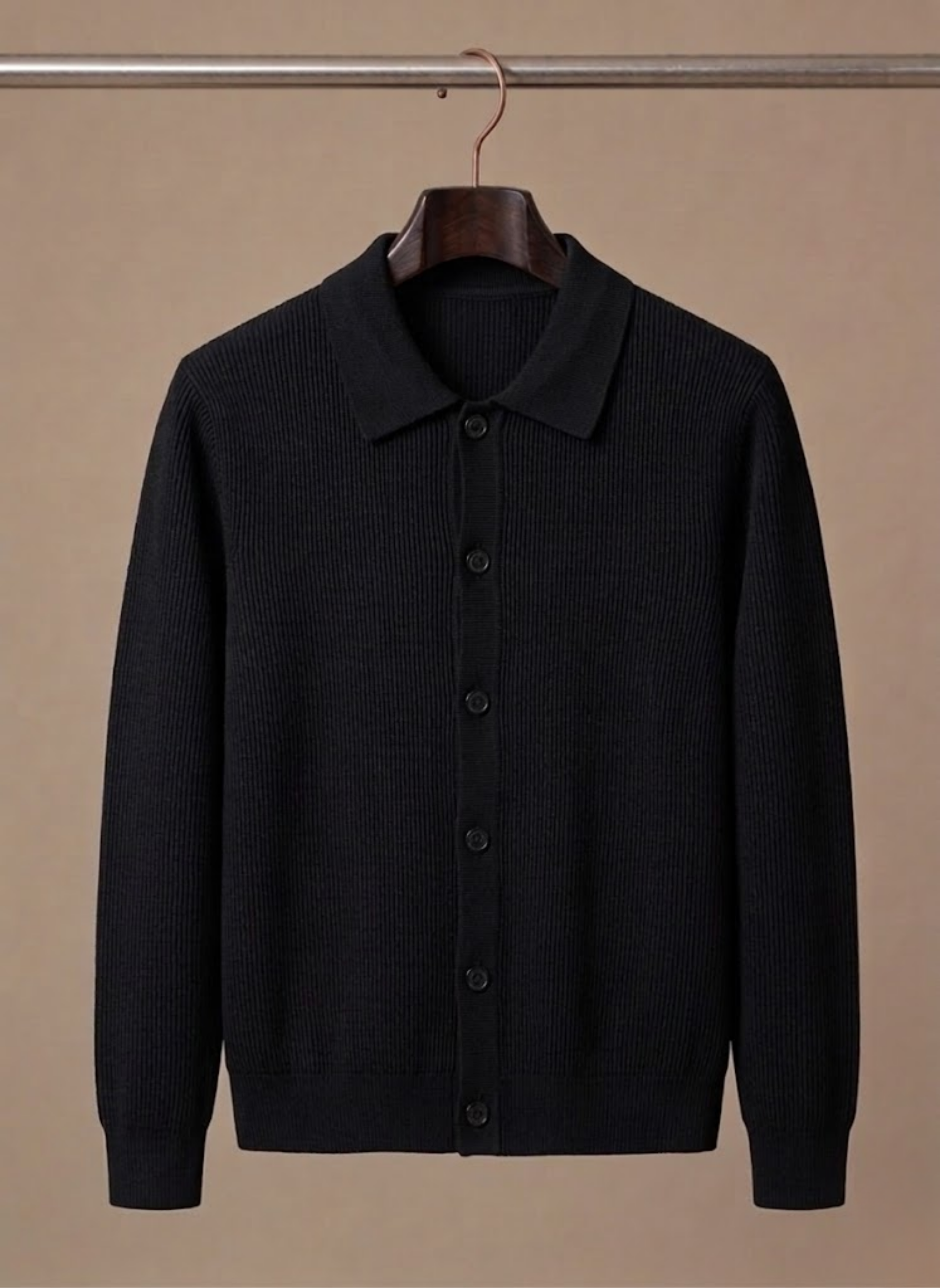 Men's cardigan featuring breathable knit fabric and a lightweight design, ideal for smart casual outfits. 1