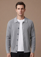 Men's cardigan featuring breathable knit fabric and a lightweight design, ideal for smart casual outfits. 6