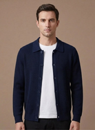 Men's cardigan featuring breathable knit fabric and a lightweight design, ideal for smart casual outfits. 9