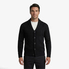 Men's cardigan with button closure, featuring a soft knit warm layer perfect for autumn and winter, showcasing a classic cable knit design. 0