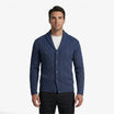 Men's cardigan with button closure, featuring a soft knit warm layer perfect for autumn and winter, showcasing a classic cable knit design. 9
