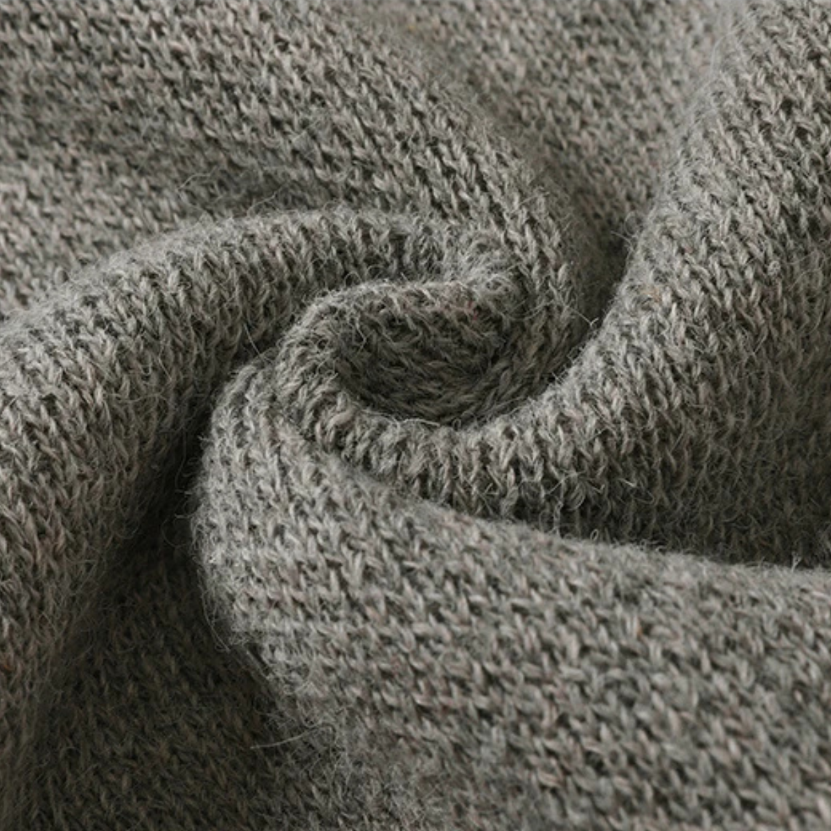 Men's cardigan with button front and V-neck design, featuring a soft knit texture, available in grey, cream, charcoal, and rust brown for a 7