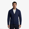 Men's cardigan featuring a stylish cable knit design, made from soft knit fabric, perfect for versatile layering in multiple colors. 0