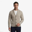 Men's cardigan featuring a stylish cable knit design, made from soft knit fabric, perfect for versatile layering in multiple colors. 8