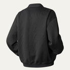 Men's V-Neck Cardigan with Button Front in soft cable knit, perfect for a cozy fit, available in black, grey, and white. 4