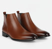Men's Chelsea boots featuring a sleek squared toe design and a polished finish, perfect for stylish and sophisticated footwear options. 0