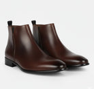 Men's Chelsea boots featuring a sleek squared toe design and a polished finish, perfect for stylish and sophisticated footwear options. 2