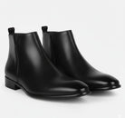 Men's Chelsea boots featuring a sleek squared toe design and a polished finish, perfect for stylish and sophisticated footwear options. 4