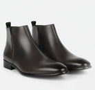 Men's Chelsea boots featuring a sleek squared toe design and a polished finish, perfect for stylish and sophisticated footwear options. 6