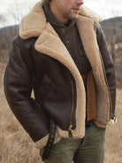 Men's Classic Aviator Jacket with Zipper, showcasing timeless style and modern functionality, perfect for layering in any season. 1