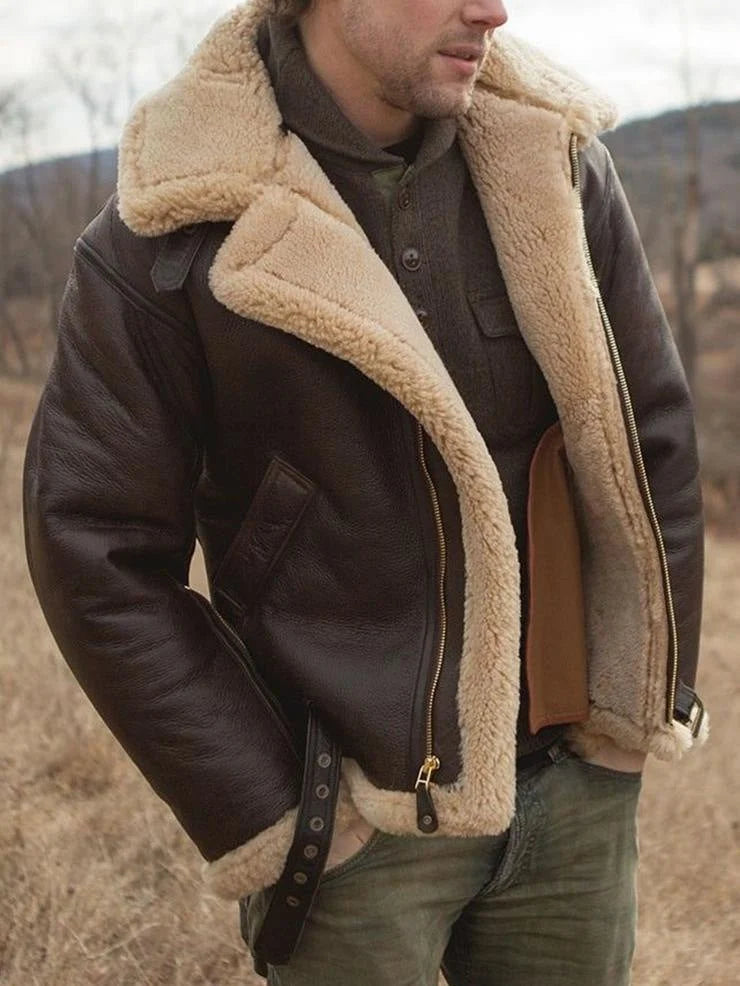 Men's Classic Aviator Jacket with Zipper, showcasing timeless style and modern functionality, perfect for layering in any season. 1