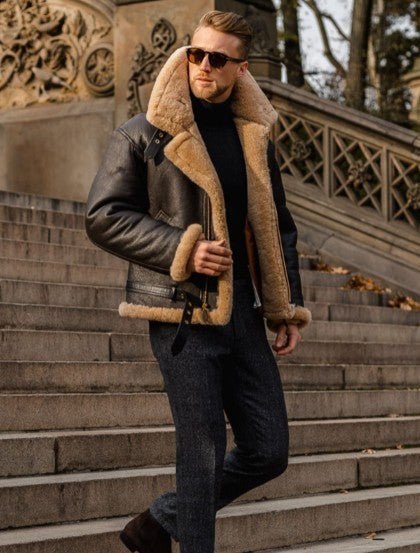 Men's Classic Aviator Jacket with Zipper, showcasing timeless style and modern functionality, perfect for layering in any season. 2