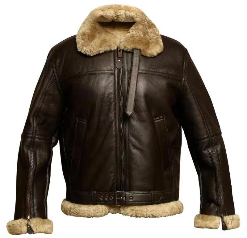 Men's Classic Aviator Jacket with Zipper, showcasing timeless style and modern functionality, perfect for layering in any season. 5