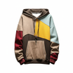 Men's colourblock hoodie featuring an adjustable hood and kangaroo pocket, crafted from a comfortable cotton blend for casual wear. 6