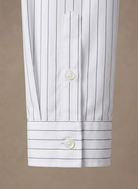 Men's cotton striped shirt featuring a button-up closure, designed for breathable comfort and a regular fit, perfect for casual wear. 4