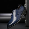 Men's black lace-up dress shoes featuring a comfortable fit and timeless design, perfect for formal occasions and professional settings. 2