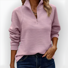Men's half zip sweatshirt made from soft, breathable fabric; lightweight autumn pullover ideal for casual wear and layering. 0