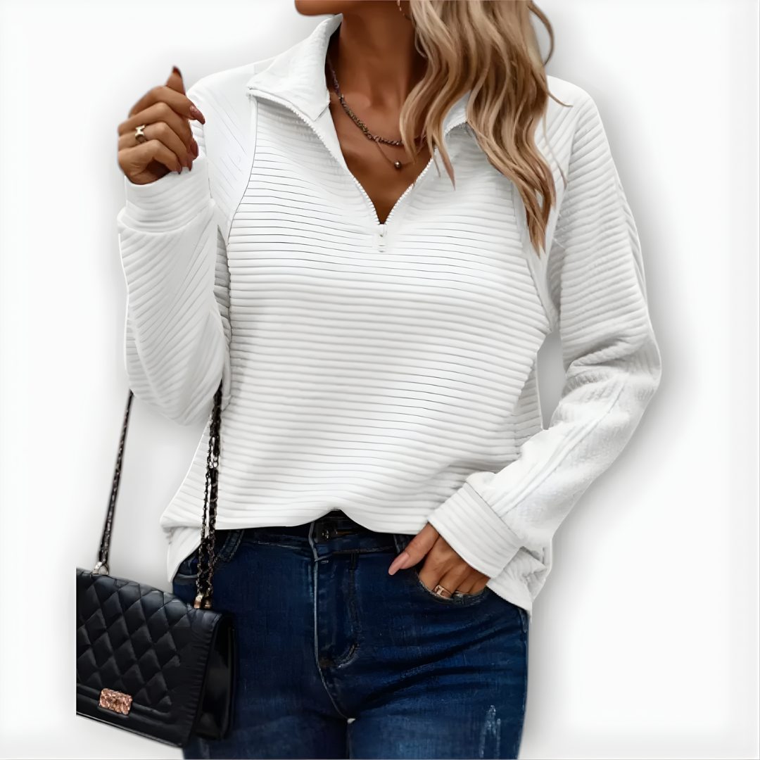 Men's half zip sweatshirt made from soft, breathable fabric; lightweight autumn pullover ideal for casual wear and layering. 2