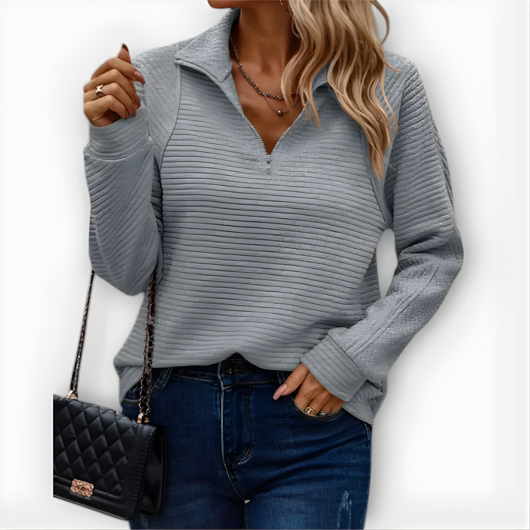 Men's half zip sweatshirt made from soft, breathable fabric; lightweight autumn pullover ideal for casual wear and layering. 3