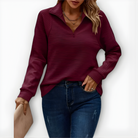 Men's half zip sweatshirt made from soft, breathable fabric; lightweight autumn pullover ideal for casual wear and layering. 5