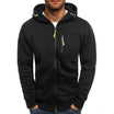 Men's hoodie featuring a full-length zipper, crafted from soft breathable fabric, designed for a casual relaxed fit, perfect for everyday wear. 0