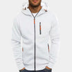 Men's hoodie featuring a full-length zipper, crafted from soft breathable fabric, designed for a casual relaxed fit, perfect for everyday wear. 10