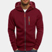 Men's hoodie featuring a full-length zipper, crafted from soft breathable fabric, designed for a casual relaxed fit, perfect for everyday wear. 12