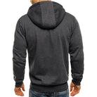 Men's hoodie featuring a full-length zipper, crafted from soft breathable fabric, designed for a casual relaxed fit, perfect for everyday wear. 5