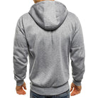 Men's hoodie featuring a full-length zipper, crafted from soft breathable fabric, designed for a casual relaxed fit, perfect for everyday wear. 7