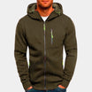 Men's hoodie featuring a full-length zipper, crafted from soft breathable fabric, designed for a casual relaxed fit, perfect for everyday wear. 9